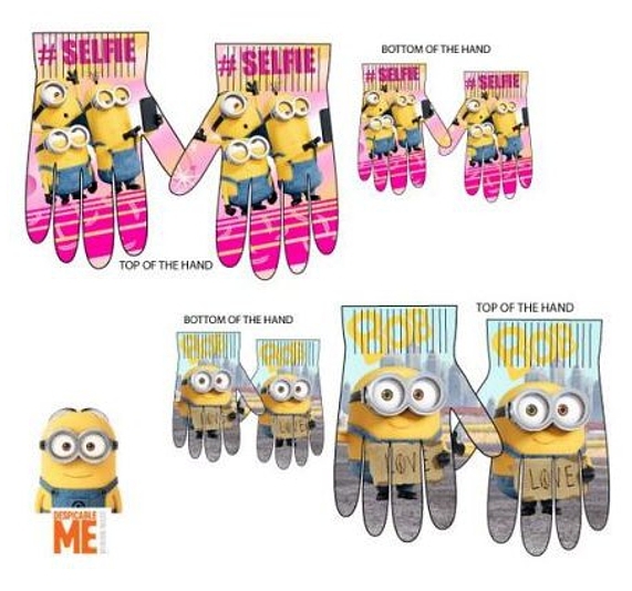 DÍVČÍ RUKAVICE MIMONI růžové uni