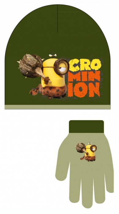ZIMNÍ 2-DÍLNÁ SOUPRAVA ČEPICE A RUKAVICE MIMONI CROMINION khaki
