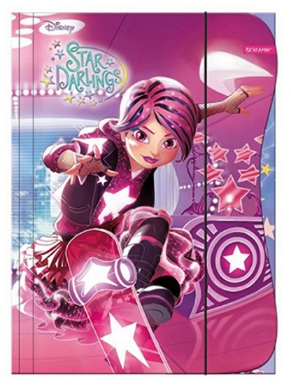 SPISOVÁ SLOŽKA - DESKY NA SEŠITY A4 STAR DARLINGS růžová