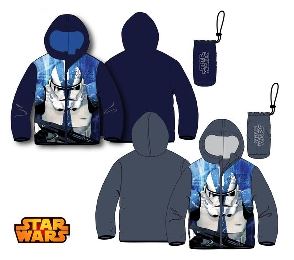CHLAPECKÁ ŠUSŤÁKOVÁ BUNDA VĚTROVKA STAR WARS šedá 104