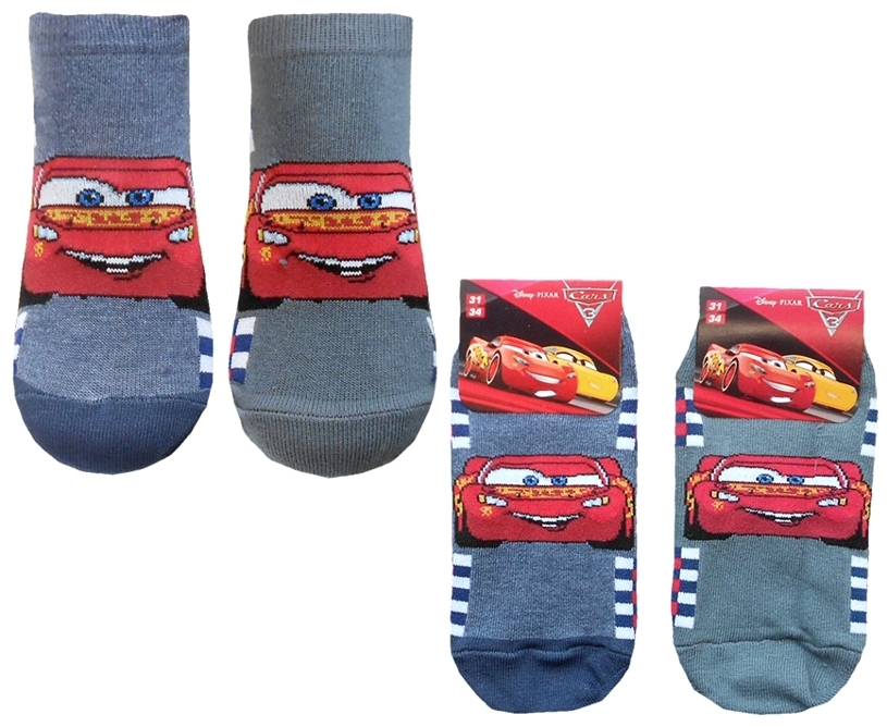 CHLAPECKÉ KOTNÍČKOVÉ PONOŽKY DISNEY CARS šedé 31/34