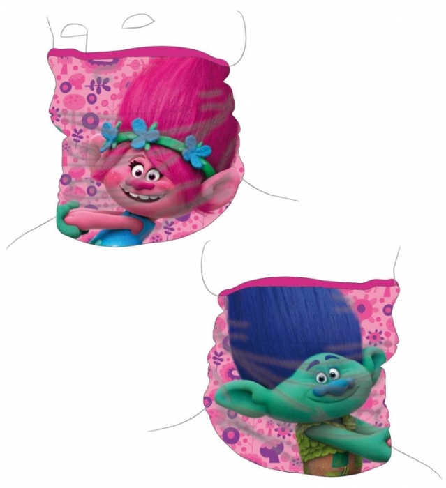 DÍVČÍ VELUROVÝ NÁKRČNÍK TROLLOVÉ uni