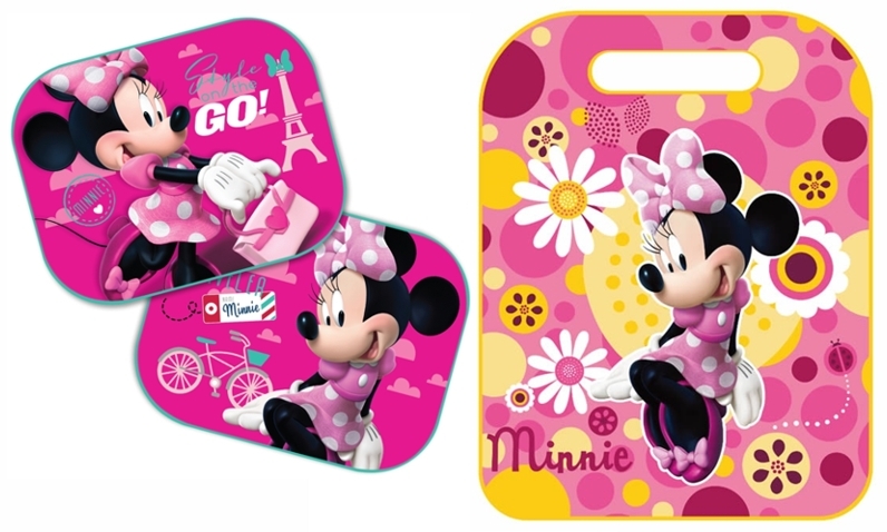 ZVÝHODNĚNÁ AUTOSADA - OCHRANA SEDADLA + STÍNÍTKA DISNEY MINNIE MOUSE