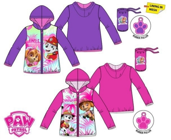 DÍVČÍ ŠUSŤÁKOVÁ BUNDA PAW PATROL růžová 116