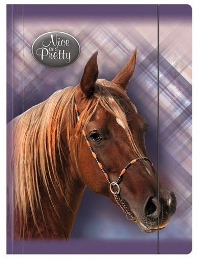 SPISOVÁ SLOŽKA - DESKY NA SEŠITY A4 KONĚ NICE AND PRETTY fialová