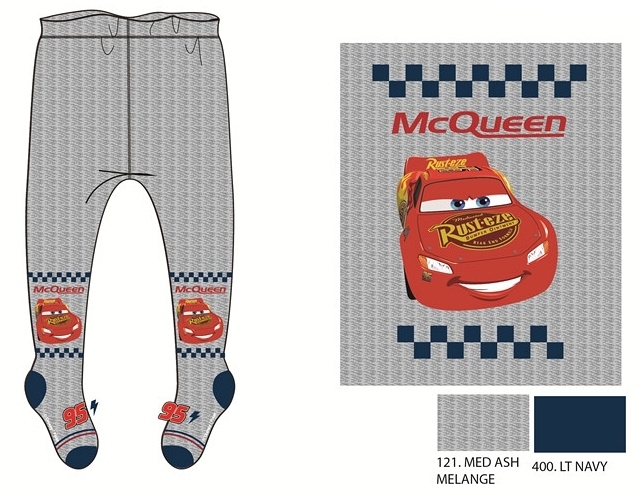 CHLAPECKÉ PUNČOCHÁČE DISNEY CARS šedé 116/122
