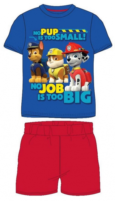 CHLAPECKÉ LETNÍ PYŽAMO PAW PATROL modročervené 98