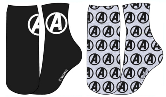 CHLAPECKÉ/PÁNSKÉ PONOŽKY AVENGERS černé 43/46