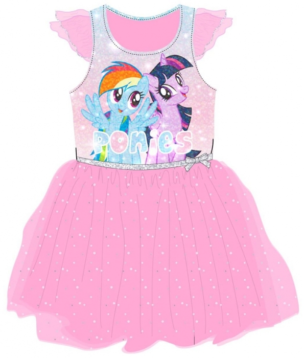 DÍVČÍ ŠATY MY LITTLE PONY S GLITRY 110