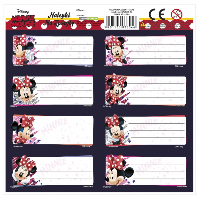 SAMOLEPKY - JMENOVKY DISNEY MINNIE MOUSE