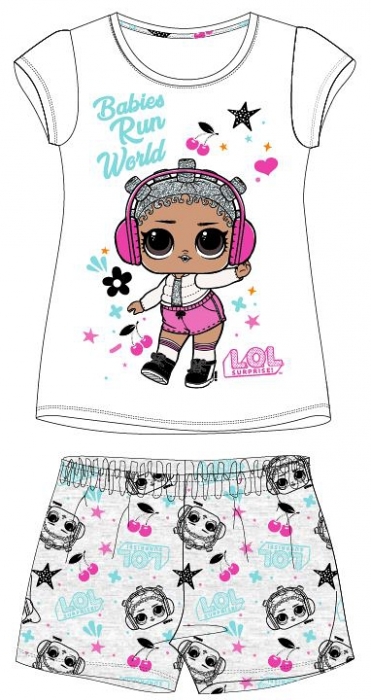 DÍVČÍ LETNÍ PYŽAMO LOL SURPRISE bílé 104