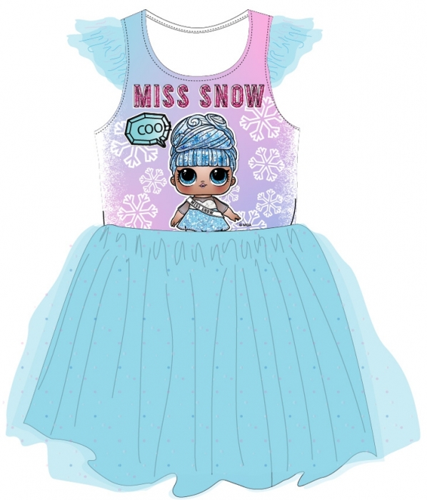 DÍVČÍ ŠATY S TYLEM LOL SURPRISE modré 104/110