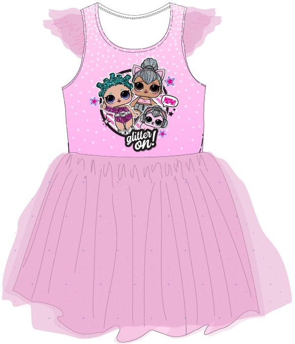 DÍVČÍ ŠATY S TYLEM LOL SURPRISE růžové 104/110