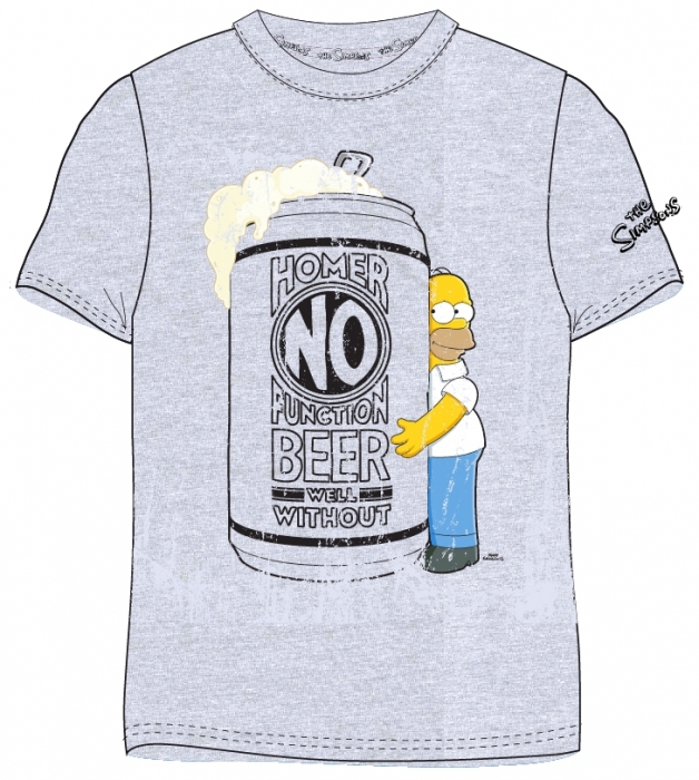 PÁNSKÉ TRIČKO HOMER SIMPSON šedé M