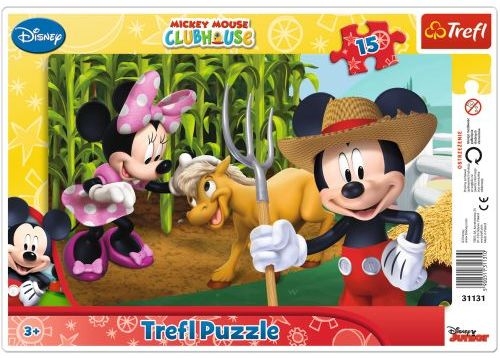 DESKOVÉ PUZZLE MICKEYHO KLUBÍK NA FARMĚ 15 DÍLKŮ