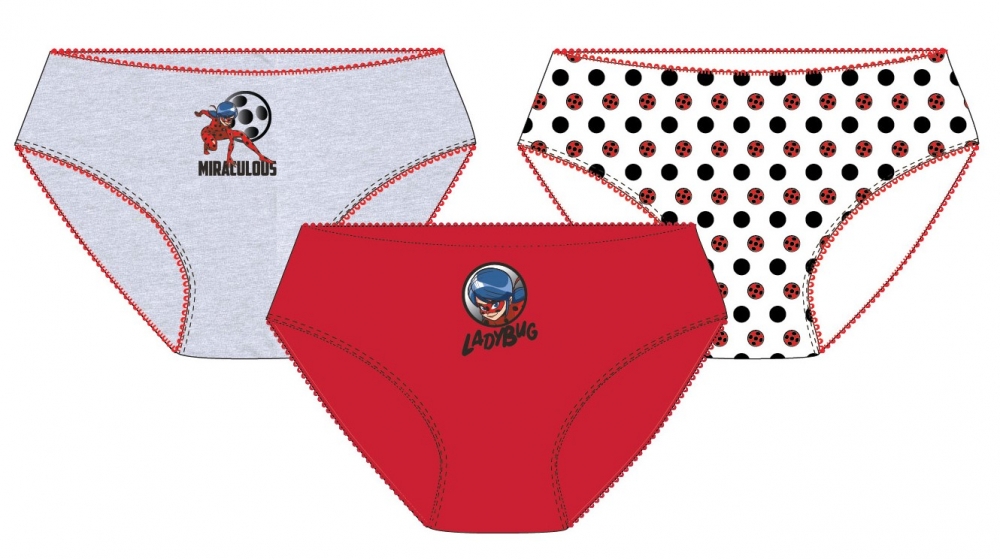 DÍVČÍ KALHOTKY LADYBUG, KOUZELNÁ BERUŠKA SADA 3 KS 104/110