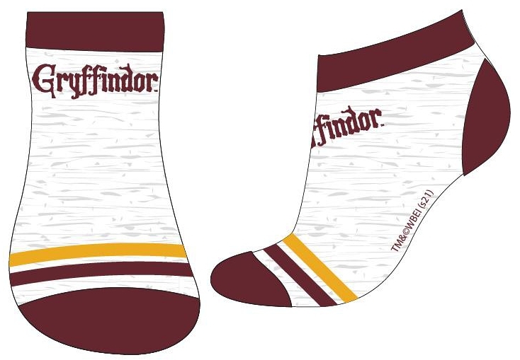 CHLAPECKÉ KOTNÍČKOVÉ PONOŽKY HARRY POTTER šedé 23/26