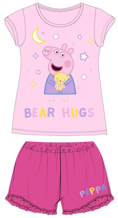 DÍVČÍ LETNÍ PYŽAMO PRASÁTKO PEPPA PIG růžové 116