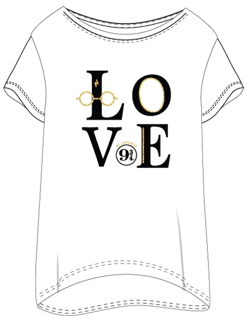 DÁMSKÉ TRIČKO NA SPANÍ HARRY POTTER bílé M