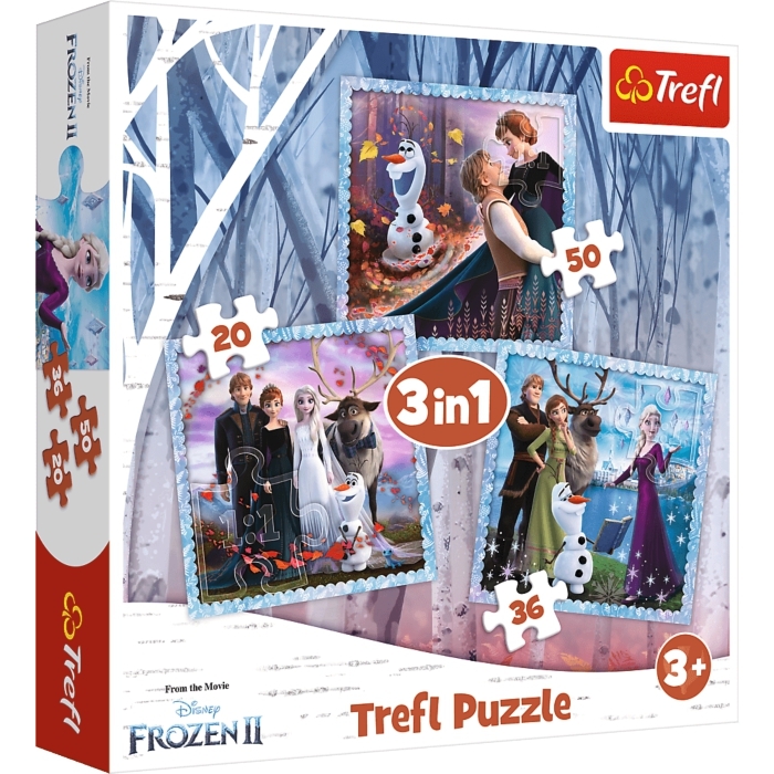 DISNEY FROZEN 2 PUZZLE 3 V 1 MIX 20,36 A 50 DÍLKŮ