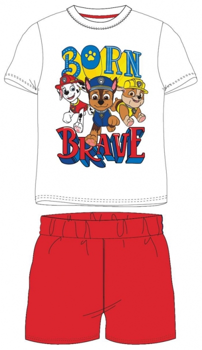 CHLAPECKÉ LETNÍ PYŽAMO PAW PATROL červené 128