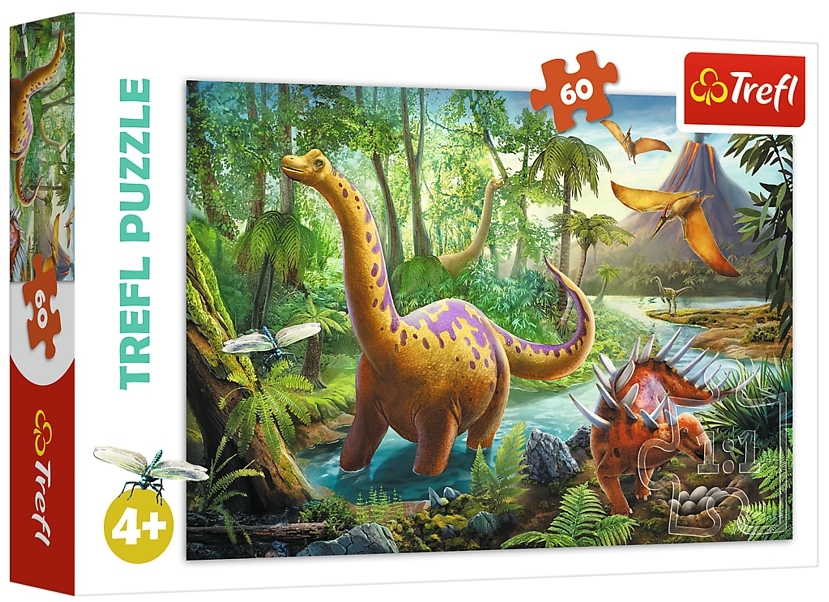 PUZZLE DINOSAUŘI NA CESTÁCH 60 DÍLKŮ
