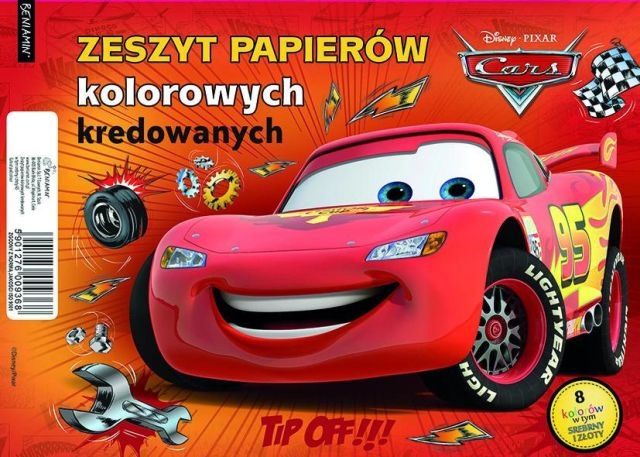SADA BAREVNÝCH PAPÍRŮ DISNEY CARS