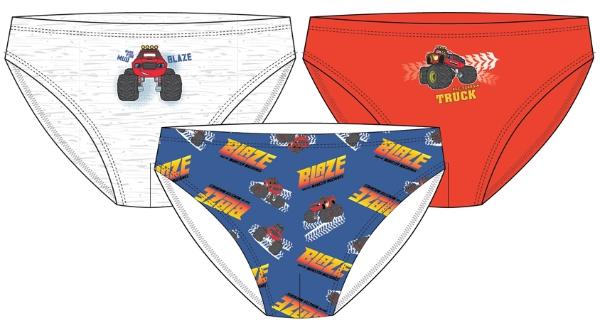 CHLAPECKÉ SLIPY BLAZE, PLAMÍNEK A ČTYŘKOLÁCI SADA 3 KS 98/104