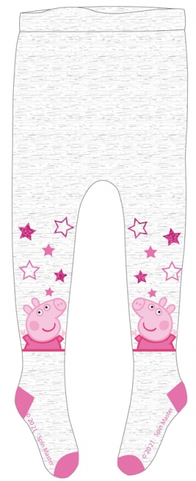 DÍVČÍ PUNČOCHÁČE PRASÁTKO PEPPA PIG šedé 98/104