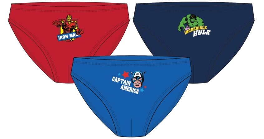 CHLAPECKÉ SLIPY AVENGERS SADA 3 KS 116/122