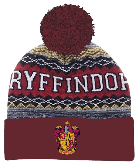 CHLAPECKÁ ZIMNÍ ČEPICE KULICH HARRY POTTER GRYFFINDOR hnědá 54