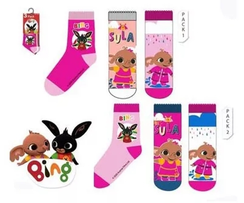 DÍVČÍ PONOŽKY KRÁLÍČEK BING SADA 3KS 19/22