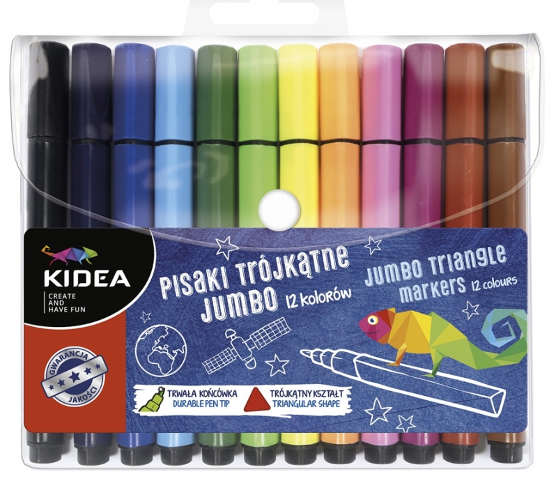 KIDEA TROJHRANNÉ JUMBO FIXY 12 KS