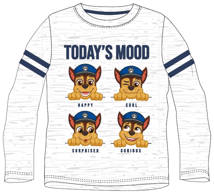 CHLAPECKÉ TRIČKO PAW PATROL DLOUHÝ RUKÁV šedé 104