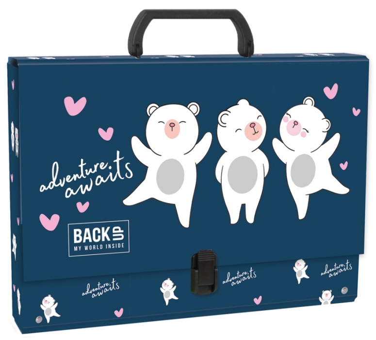 KUFŘÍK A4 S RUKOJETÍ BACKUP MEDVÍDCI