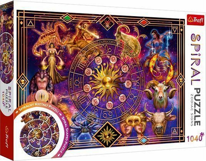 SPIRÁLOVÉ PUZZLE ZODIAC ZNAMENÍ ZVĚROKRUHU 1040 DÍLKŮ
