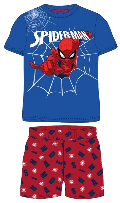 CHLAPECKÉ LETNÍ PYŽAMO SPIDERMAN modré 104