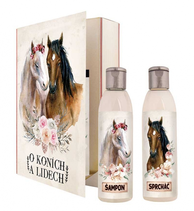 BOHEMIA GIFTS DÁRKOVÁ KOSMETICKÁ SADA KNIHA O KONÍCH A LIDECH