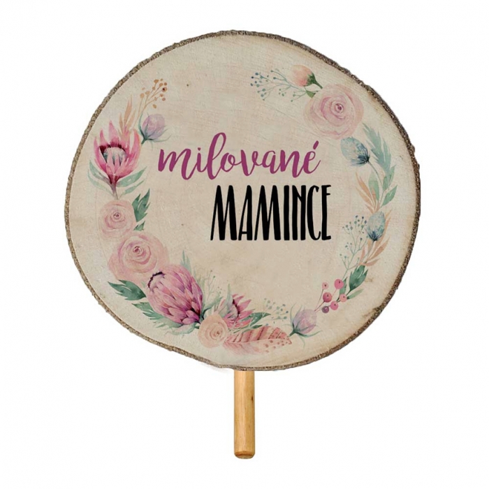 DEKORAČNÍ DŘEVĚNÝ ZÁPICH MILOVANÉ MAMINCE