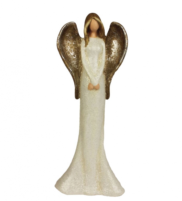 DEKORAČNÍ ANDĚL ZLATÝ 29,3cm