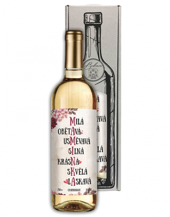 DÁRKOVÉ VÍNO CHARDONNAY 0,75l PRO MAMINKU
