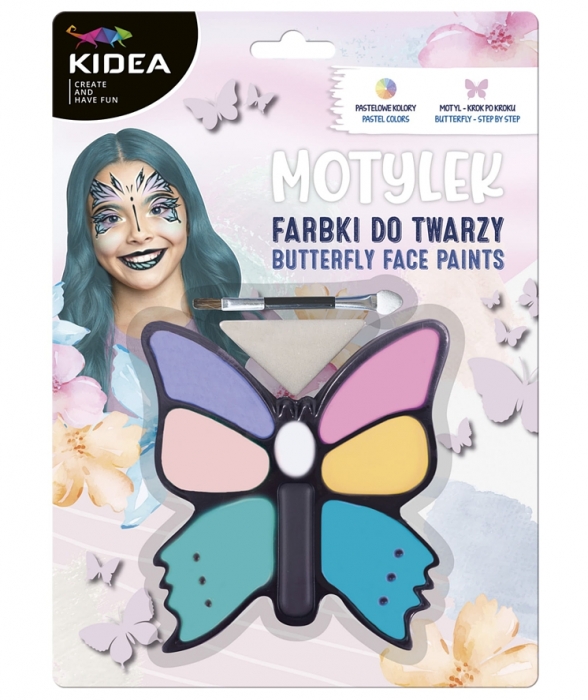 KIDEA BARVY NA OBLIČEJ MOTÝLEK 8 BAREV