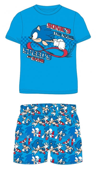 CHLAPECKÉ LETNÍ PYŽAMO SONIC modré 98