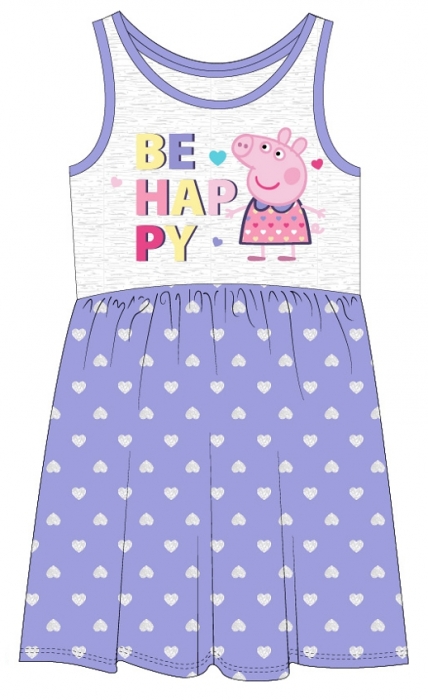 DÍVČÍ ŠATY PRASÁTKO PEPPA PIG fialové 110