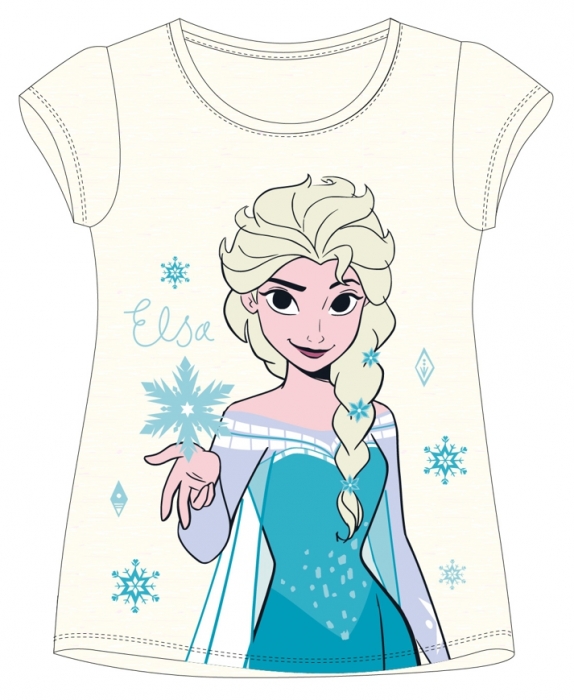DÍVČÍ TRIČKO DISNEY FROZEN ELSA krémové 134