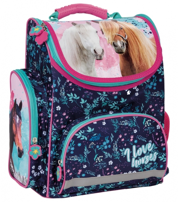 ŠKOLNÍ ERGONOMICKÝ BATOH - AKTOVKA KONĚ I LOVE HORSES