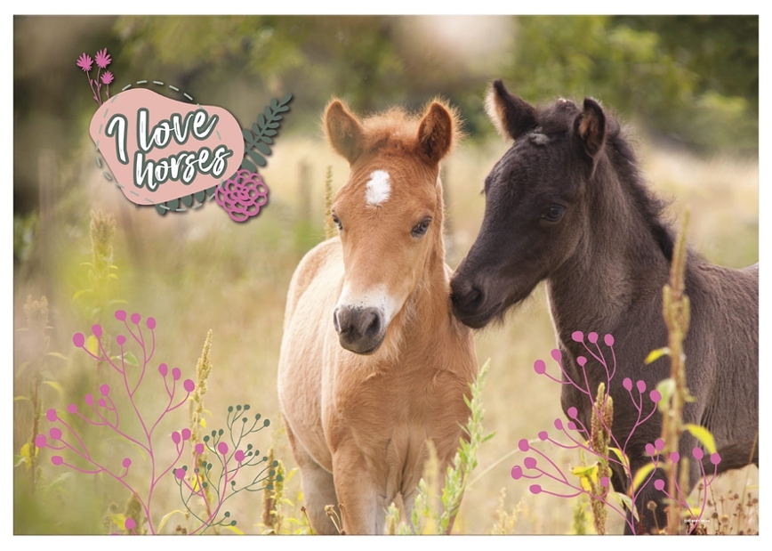 PODLOŽKA NA STŮL KONĚ I LOVE HORSES