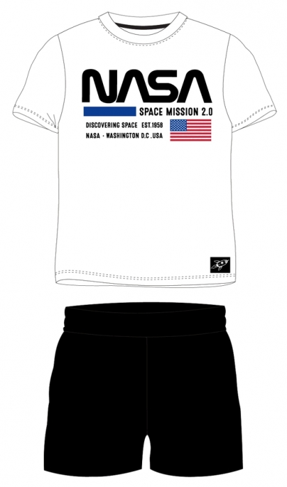 CHLAPECKÉ LETNÍ PYŽAMO NASA bílé 134/140