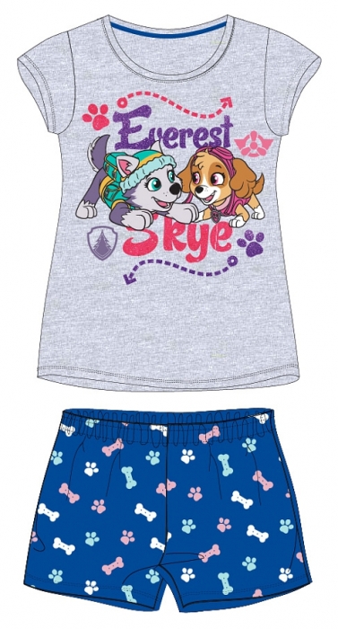 DÍVČÍ LETNÍ PYŽAMO PAW PATROL SKYE A EVEREST modré 98