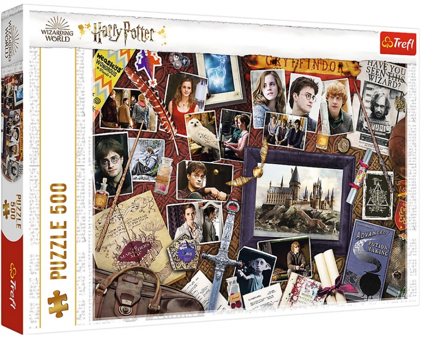 PUZZLE HARRY POTTER VZPOMÍNKY NA BRADAVICE 500 dílků